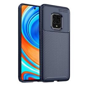 Gpack Xiaomi Redmi Note 9S Negro Karbon Dizayn Silikon Lacivert Kılıf