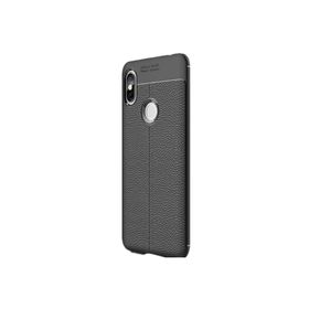 Gpack Xiaomi Redmi S2 Niss Deri Dokumalı Koruyucu Siyah Silikon Kılıf