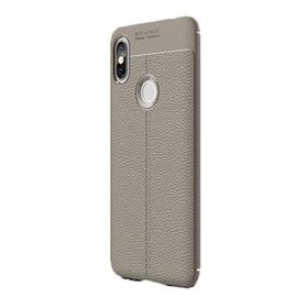Gpack Xiaomi Redmi S2 Niss Deri Dokumalı Koruyucu Siyah Silikon Kılıf