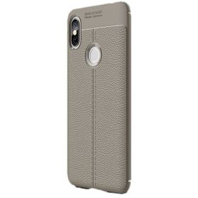 Gpack Xiaomi Redmi S2 Niss Deri Dokumalı Koruyucu Siyah Silikon Kılıf