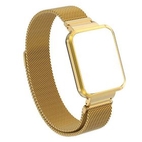 Gpack Xiaomi Redmi Watch 2 Lite Hasır Metal Çıtçıtlı KRD 58 Altın Kordon