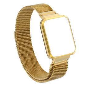 Gpack Xiaomi Redmi Watch 2 Lite Hasır Metal Çıtçıtlı KRD 58 Altın Kordon