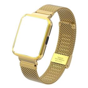 Gpack Xiaomi Redmi Watch 2 Lite Hasır Metal Çıtçıtlı Krd66 Altın Kordon