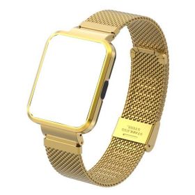 Gpack Xiaomi Redmi Watch 2 Lite Hasır Metal Çıtçıtlı Krd66 Altın Kordon