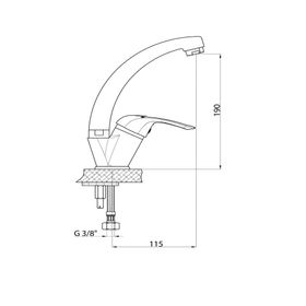 GPD Adrio MTT120 Lavabo Bataryası