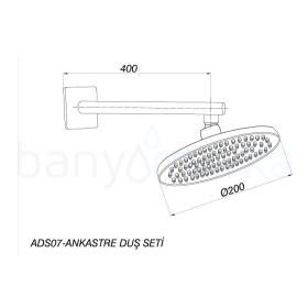 GPD ADS07 Ankastre Duş Başlığı
