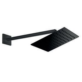 GPD ADS29-S Kare Slim Metal 25x25 cm Siyah Ankastre Duş Başlığı