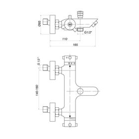 GPD TBB02 Termostatik Banyo Bataryası