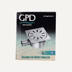 GPD YSZ07 10x10 cm Komple Paslanmaz Yer Süzgeci