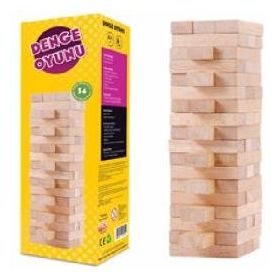 Graditi Doğal Ahşap Denge Oyunu Kule Oyunu 54 Parça Jenga