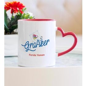 Grafiker Kalpli Kupa Bardak