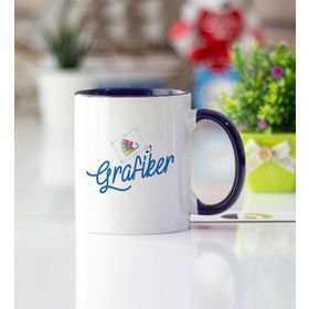 Grafiker Lacivert Kupa Bardak