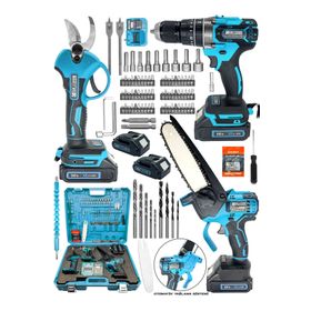 Graizer 5800 Mega Set 2 Akülü Şarjlı Bağ Budama Dal Ağaç Kesme Testeresi