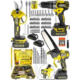Graizer 5800 Mega Set 2 Akülü Şarjlı Bağ Budama Dal Ağaç Kesme Testeresi