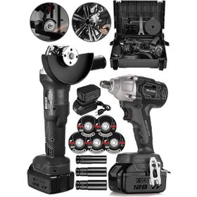 Graizer Alman 128 V Profesyonel 2li Çelik Şanzuman Set Somun Sıkma Taşlama Makinesi