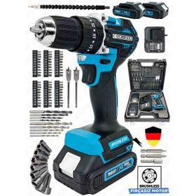 Graizer Alman 799 VF 30 Ah Darbeli Çelik Mandren Kömürsüz Motor Samsung Çift Akülü 82 Parça Şarjlı Vidalama Matkap