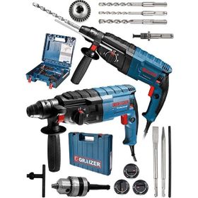 Graizer Alman 9001 Xdrive Çelik Şanzuman Bakır Sargılı Kırıcı Delici Hilti Matkap ve 5 Adet Uç Yedek Mandren