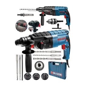 Graizer Alman 9009 Xdrive Çelik Şanzuman Bakır Sargılı Kırıcı Delici Hilti Matkap + 5 Adet Uç Yedek Mandren