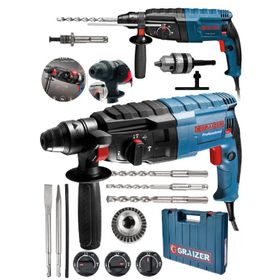 Graizer Alman 9009 Xdrive Çelik Şanzuman Bakır Sargılı Kırıcı Delici Hilti Matkap + 5 Adet Uç Yedek Mandren