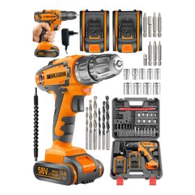 Graizer Alman Turuncu V-tec 58 V 5 Ah Çelik Motor Çelik Şanzuman Darbeli Şarjlı Çift Akülü Vidalama Matkap
