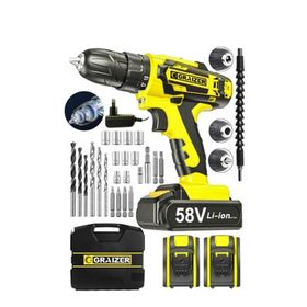 Graizer Alman V-TEC-1 58 V 5 Ah Çift Akülü Vidalama Matkap