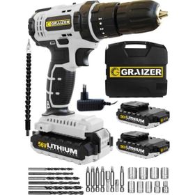 Graizer Technology X-RS 56 V 5 Ah Darbeli Çift Akülü Şarjlı Vidalama Matkap+27 Parça Set