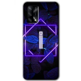 Gramaphone A54 Hd Desen Baskılı Arka Kapak Dark Neon Yaprak I Harfi Kılıf