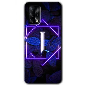 Gramaphone A54 Hd Desen Baskılı Arka Kapak Dark Neon Yaprak I Harfi Kılıf