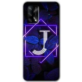 Gramaphone A54 Hd Desen Baskılı Arka Kapak Dark Neon Yaprak J Harfi Kılıf