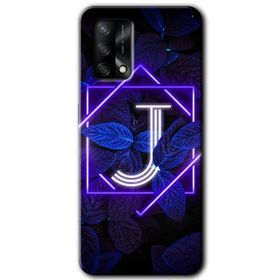 Gramaphone A54 Hd Desen Baskılı Arka Kapak Dark Neon Yaprak J Harfi Kılıf