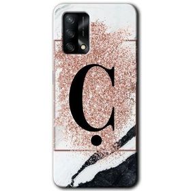 Gramaphone A54 Hd Desen Baskılı Arka Kapak Pembe Mermer Desenli Ç Harfi Kılıf