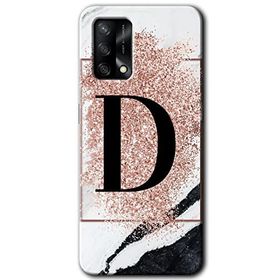 Gramaphone A54 Hd Desen Baskılı Arka Kapak Pembe Mermer Desenli D Harfi Kılıf