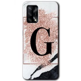 Gramaphone A54 Hd Desen Baskılı Arka Kapak Pembe Mermer Desenli G Harfi Kılıf