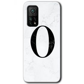 Gramaphone Mi 10T Hd Desen Baskılı Arka Kapak Beyaz Mermer Desenli Ö Harfi Kılıf