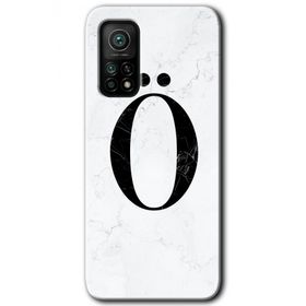 Gramaphone Mi 10T Hd Desen Baskılı Arka Kapak Beyaz Mermer Desenli Ö Harfi Kılıf