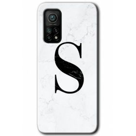 Gramaphone Mi 10T Hd Desen Baskılı Arka Kapak Beyaz Mermer Desenli S Harfi Kılıf