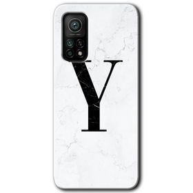 Gramaphone Mi 10T Hd Desen Baskılı Arka Kapak Beyaz Mermer Desenli Ü Harfi Kılıf