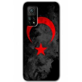 Gramaphone Mi 10T Hd Desen Baskılı Arka Kapak Black Ayyıldız Kılıf