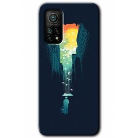 Gramaphone Mi 10T Hd Desen Baskılı Arka Kapak City Bird Sky Kılıf
