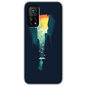 Gramaphone Mi 10T Hd Desen Baskılı Arka Kapak City Bird Sky Kılıf
