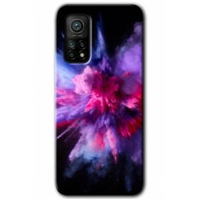Gramaphone Mi 10T Hd Desen Baskılı Arka Kapak Color Splash Purple Kılıf