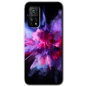 Gramaphone Mi 10T Hd Desen Baskılı Arka Kapak Color Splash Purple Kılıf