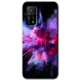 Gramaphone Mi 10T Hd Desen Baskılı Arka Kapak Color Splash Purple Kılıf