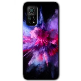 Gramaphone Mi 10T Hd Desen Baskılı Arka Kapak Color Splash Purple Kılıf