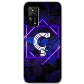 Gramaphone Mi 10T Hd Desen Baskılı Arka Kapak Dark Neon Yaprak Ç Harfi Kılıf