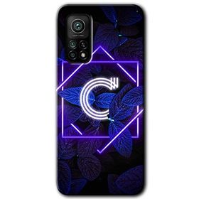 Gramaphone Mi 10T Hd Desen Baskılı Arka Kapak Dark Neon Yaprak Ç Harfi Kılıf