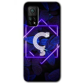 Gramaphone Mi 10T Hd Desen Baskılı Arka Kapak Dark Neon Yaprak Ç Harfi Kılıf