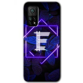 Gramaphone Mi 10T Hd Desen Baskılı Arka Kapak Dark Neon Yaprak E Harfi Kılıf