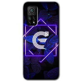 Gramaphone Mi 10T Hd Desen Baskılı Arka Kapak Dark Neon Yaprak G Harfi Kılıf