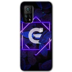 Gramaphone Mi 10T Hd Desen Baskılı Arka Kapak Dark Neon Yaprak G Harfi Kılıf